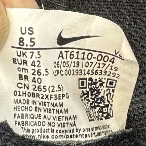 Nike Mens Tiempo LegendX Size 8.5 Shoes Black Blue Hero Soccer Indoor Boots - Picture 9 of 9